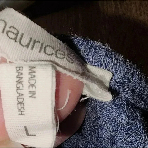 Maurices Land of the Free Patriotic American Flag Red White Blue Tank Top L - Picture 4 of 5